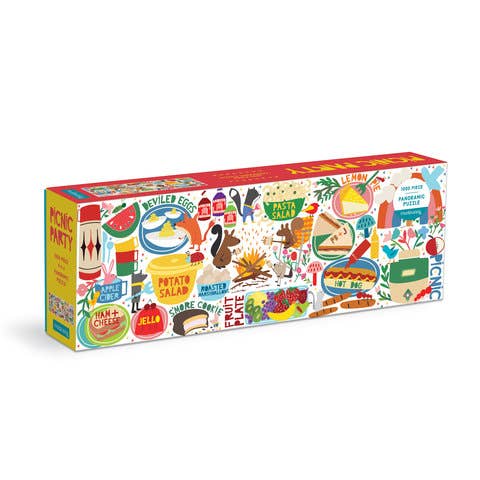 Mudpuppy Picnic Party Panoramic, 1000 Piece Puzzle