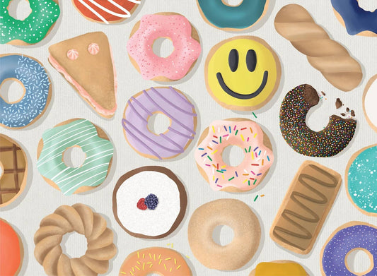 Puzzlefolk But First, Donuts, 500 piece puzzle