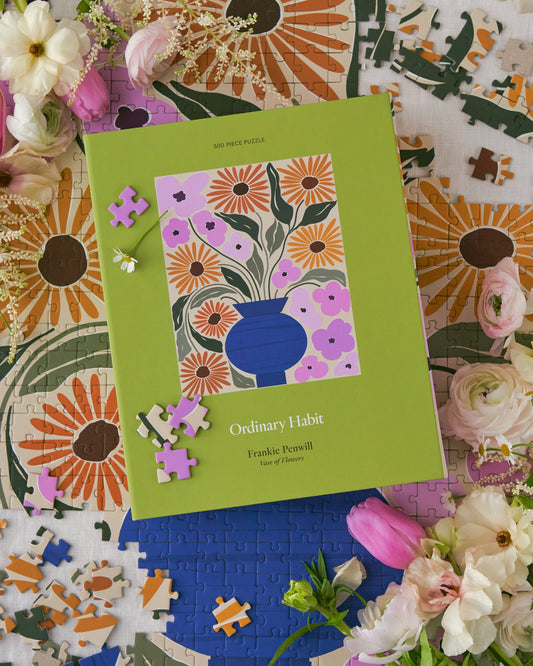 Ordinary Habit Vase of Flowers, 500 Piece Puzzle