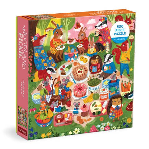 Mudpuppy Woodland Picnic, 500 Piece Puzzle