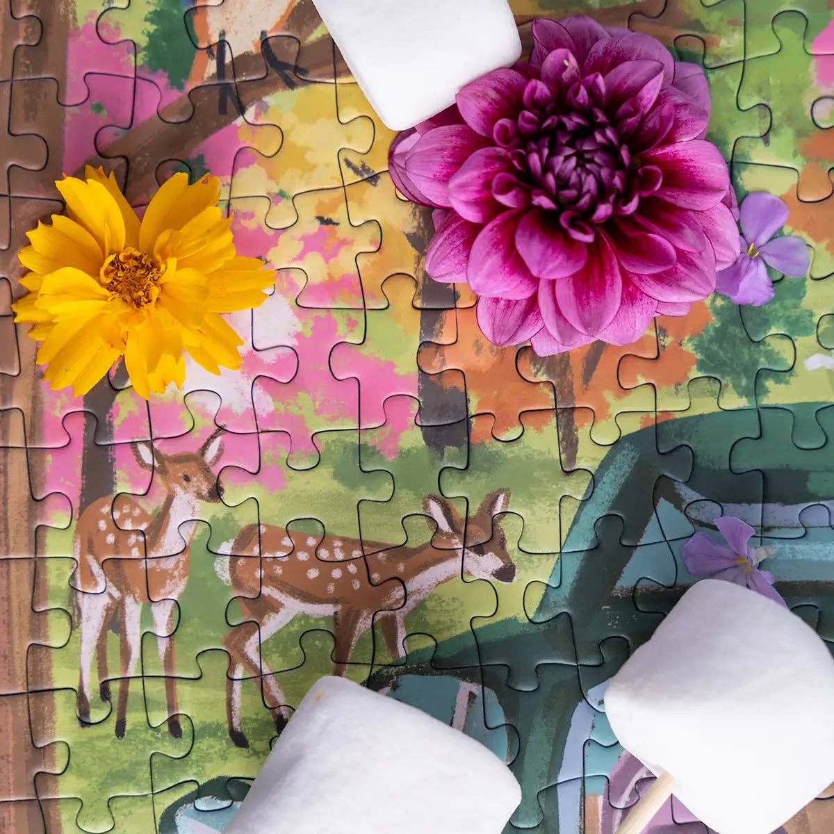 Puzzle Weekend Campfire Florals, 1000 Piece Puzzle