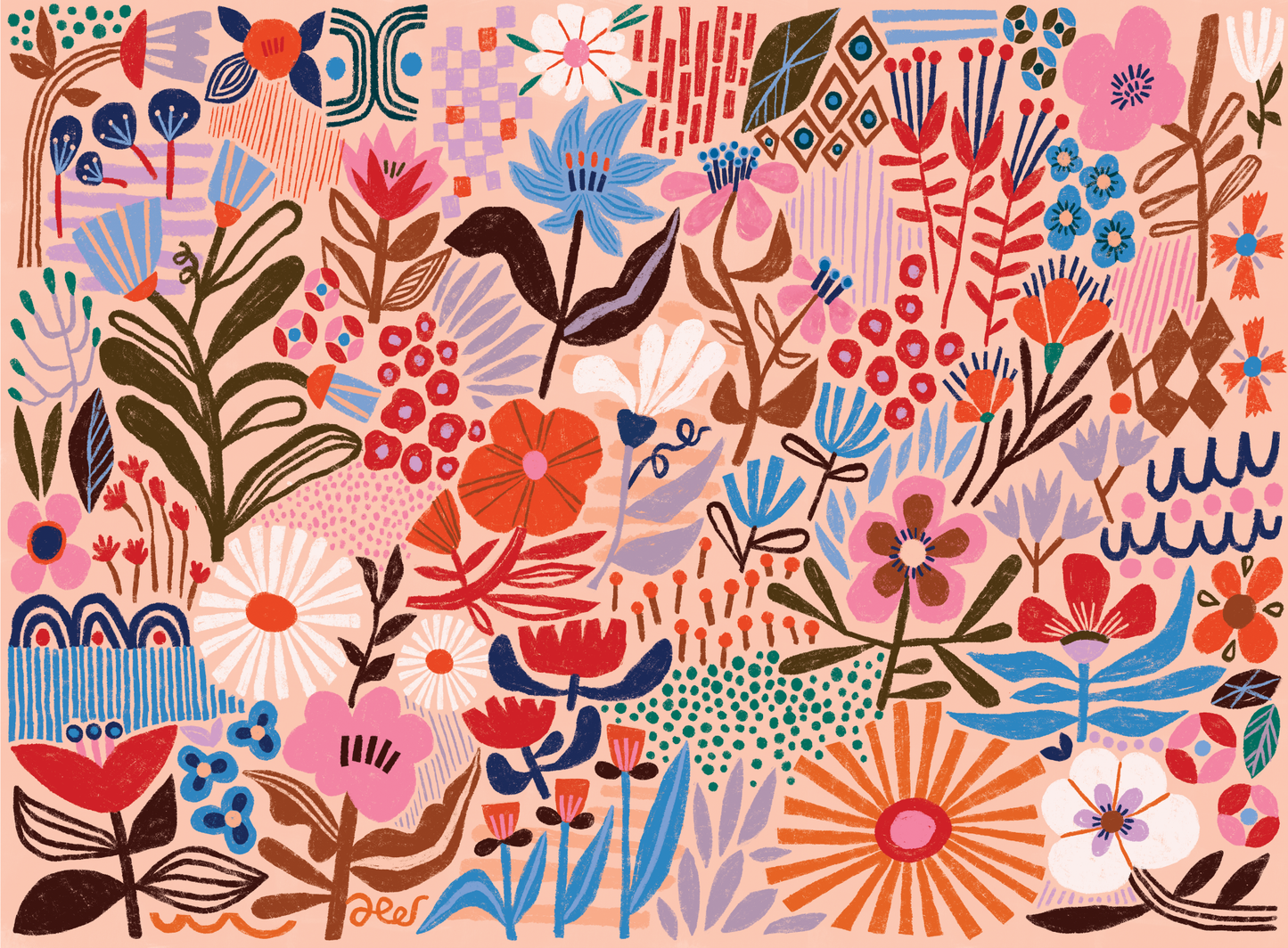 Puzzlefolk Flower Power, 1000 Piece Puzzle