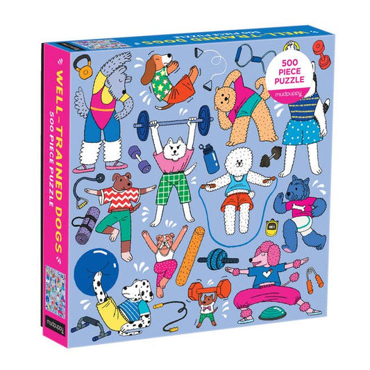 Mudpuppy Well-Trained Dogs, 500 Piece Puzzle
