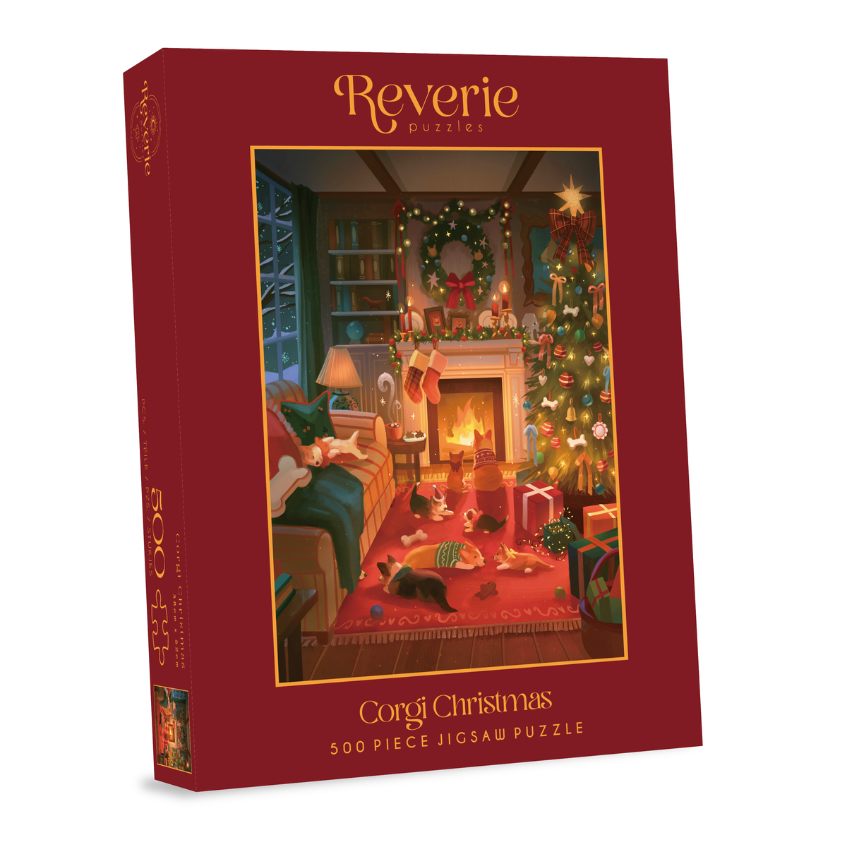 PRE-ORDER Reverie Corgi Christmas Jigsaw Puzzle, 500 Piece Puzzle
