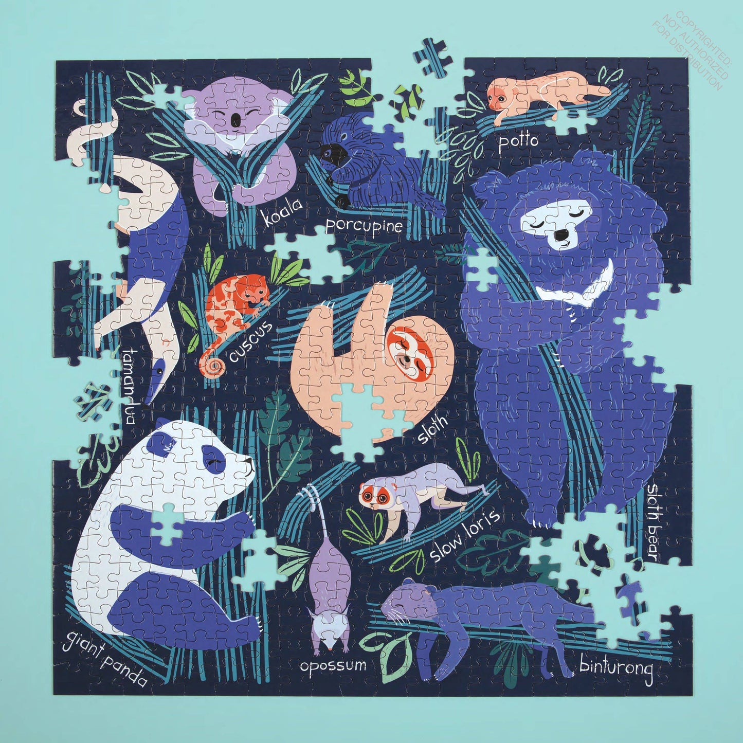 Mudpuppy Tree-dwelling Slowpokes, 500 Piece Puzzle