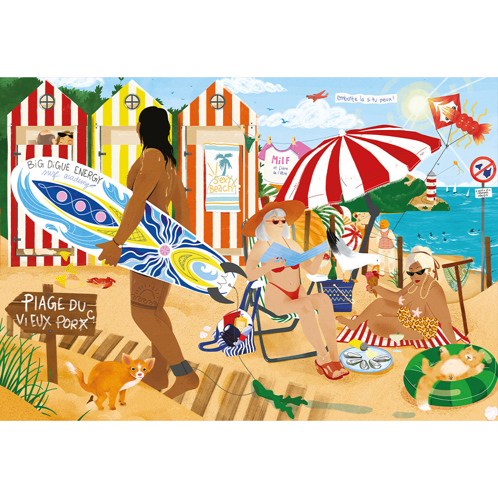 Marie-Chantal A La Plage, 1000 Piece Puzzle