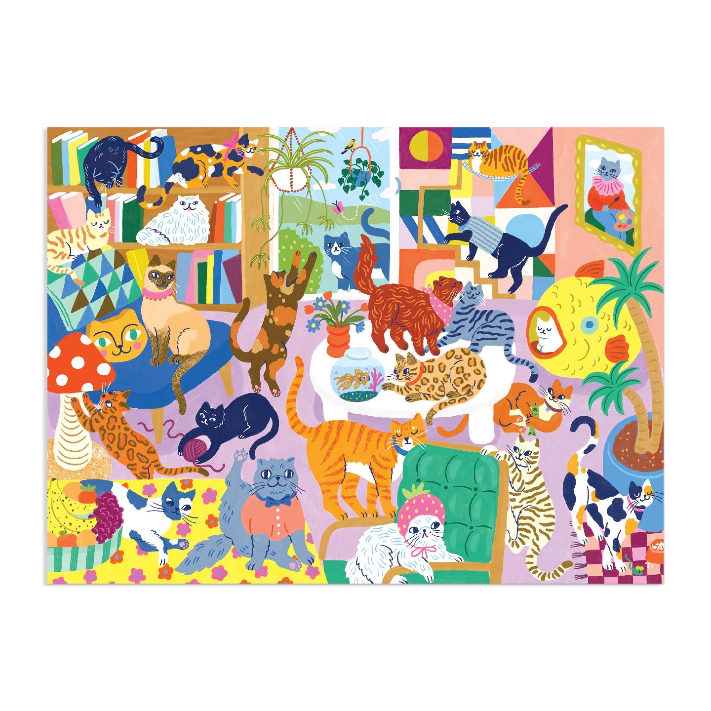 Mudpuppy Cozy Cat Club, 1000 Piece Puzzle