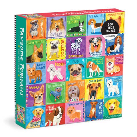 Mudpuppy Pawsome Portraits, 500 Piece Puzzle