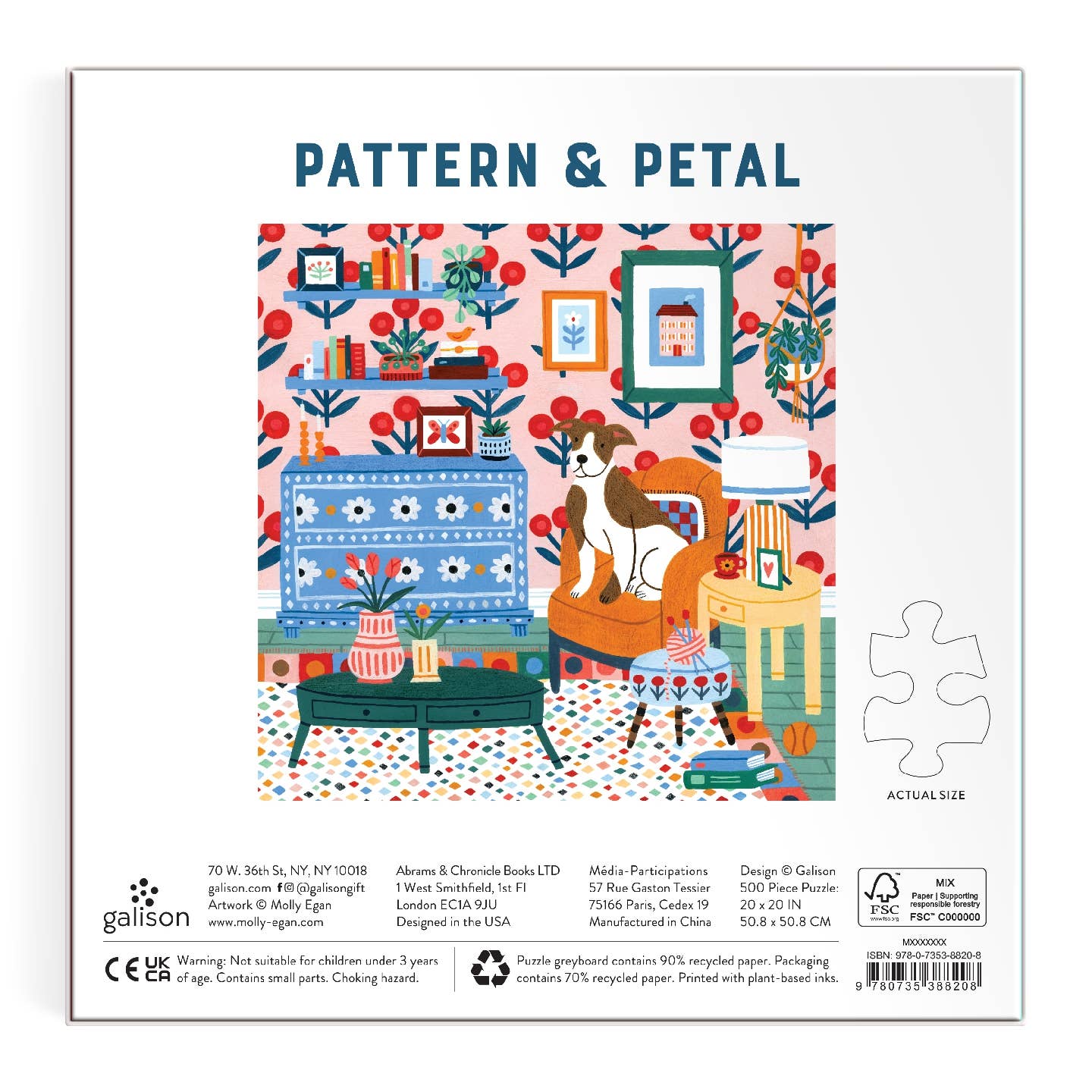 Galison Pattern & Petal, 500 Piece Puzzle