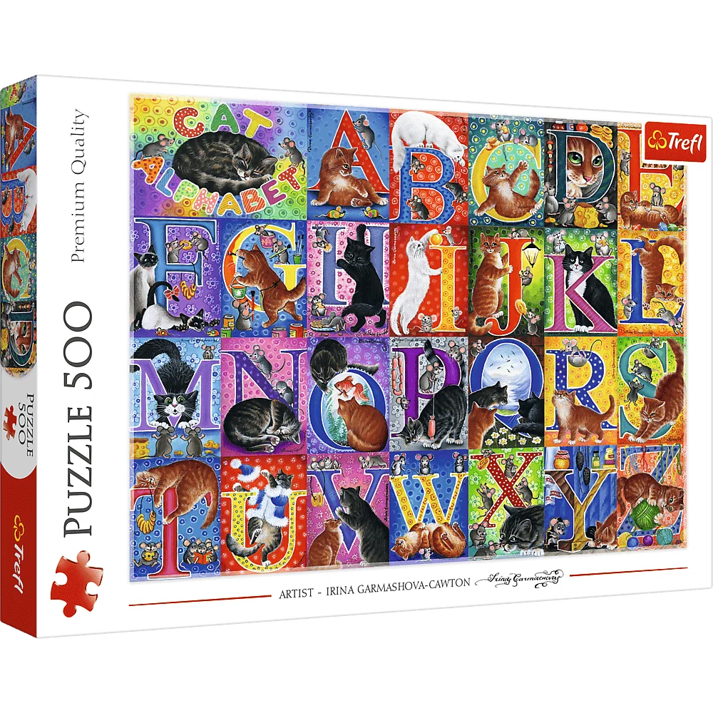 Trefl Cat Alphabet, 500 Piece Puzzle - Imported