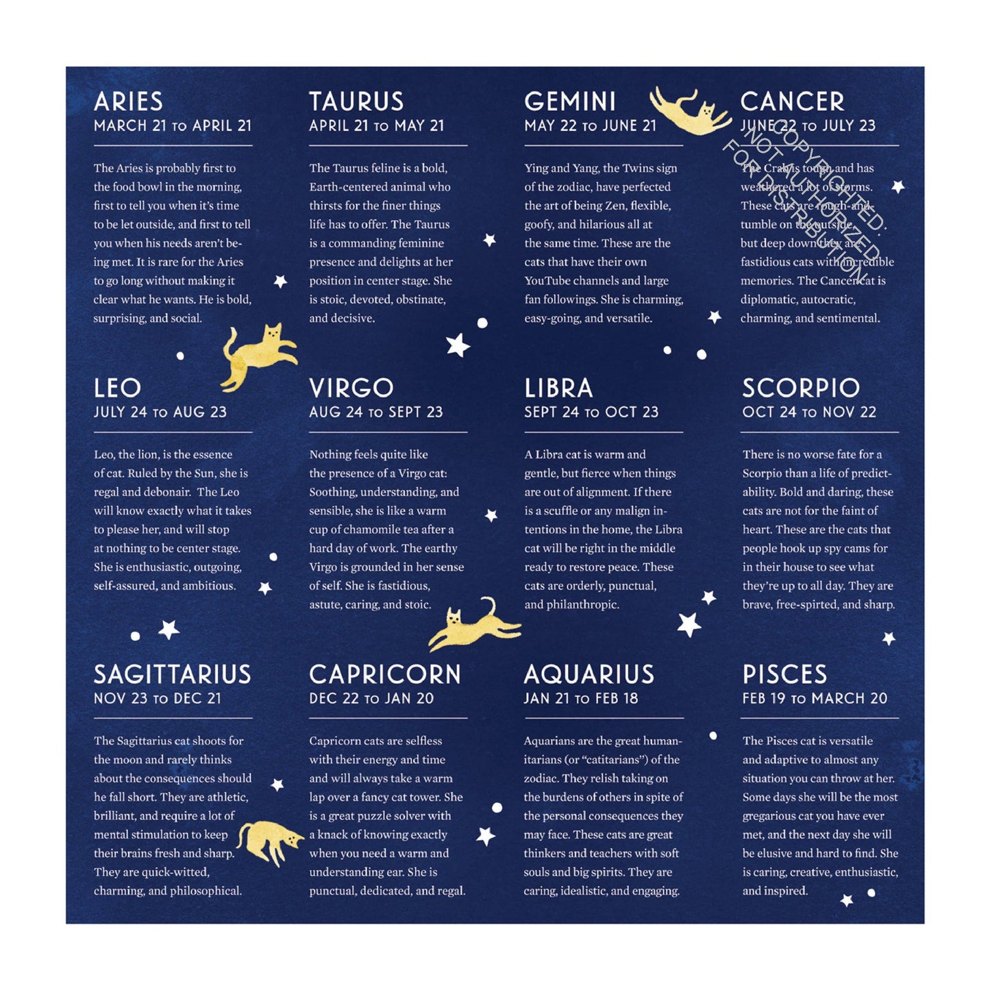 Galison Cat Zodiac, 500 Piece Puzzle