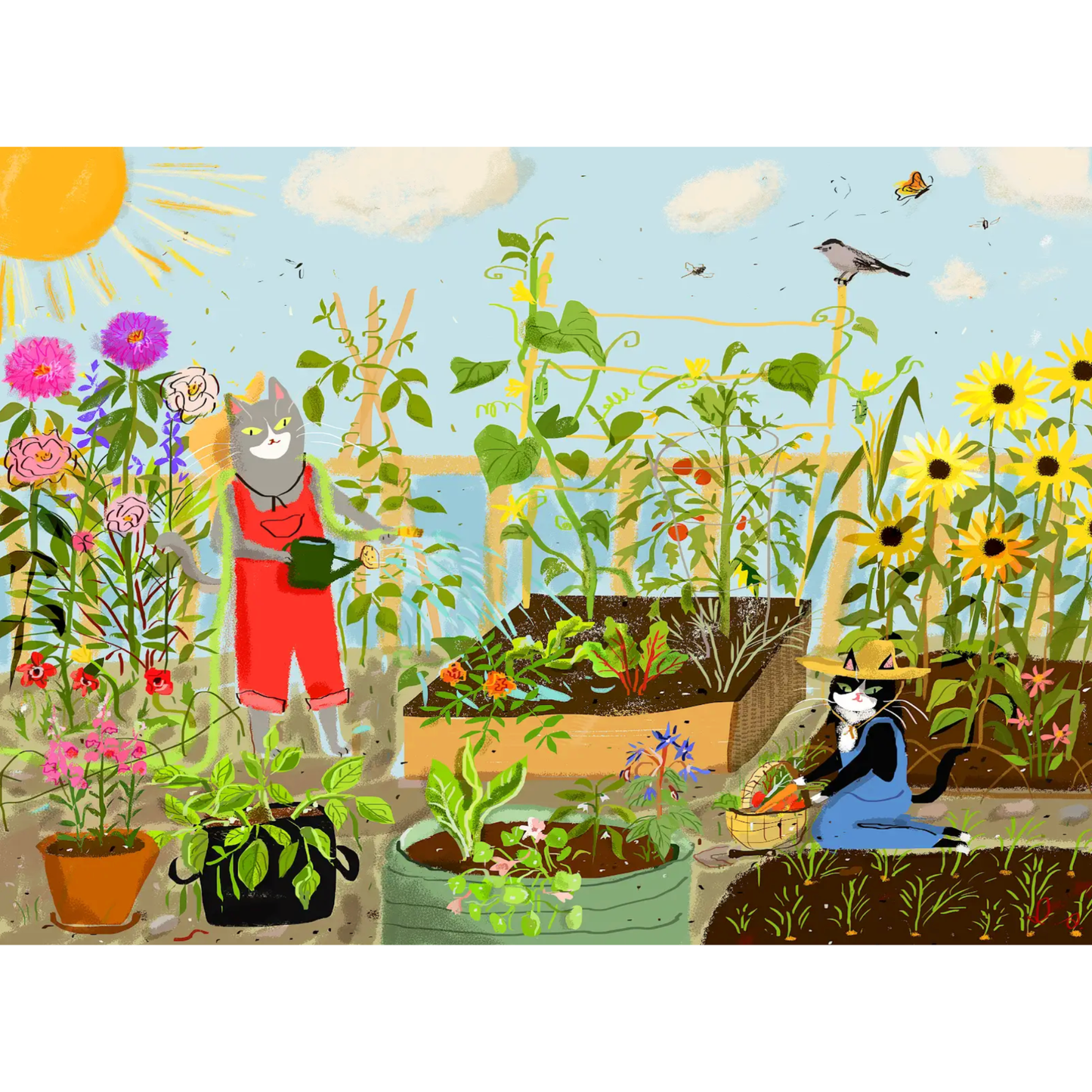 Puzzlefolk Pawted Plants, 500 Pieces