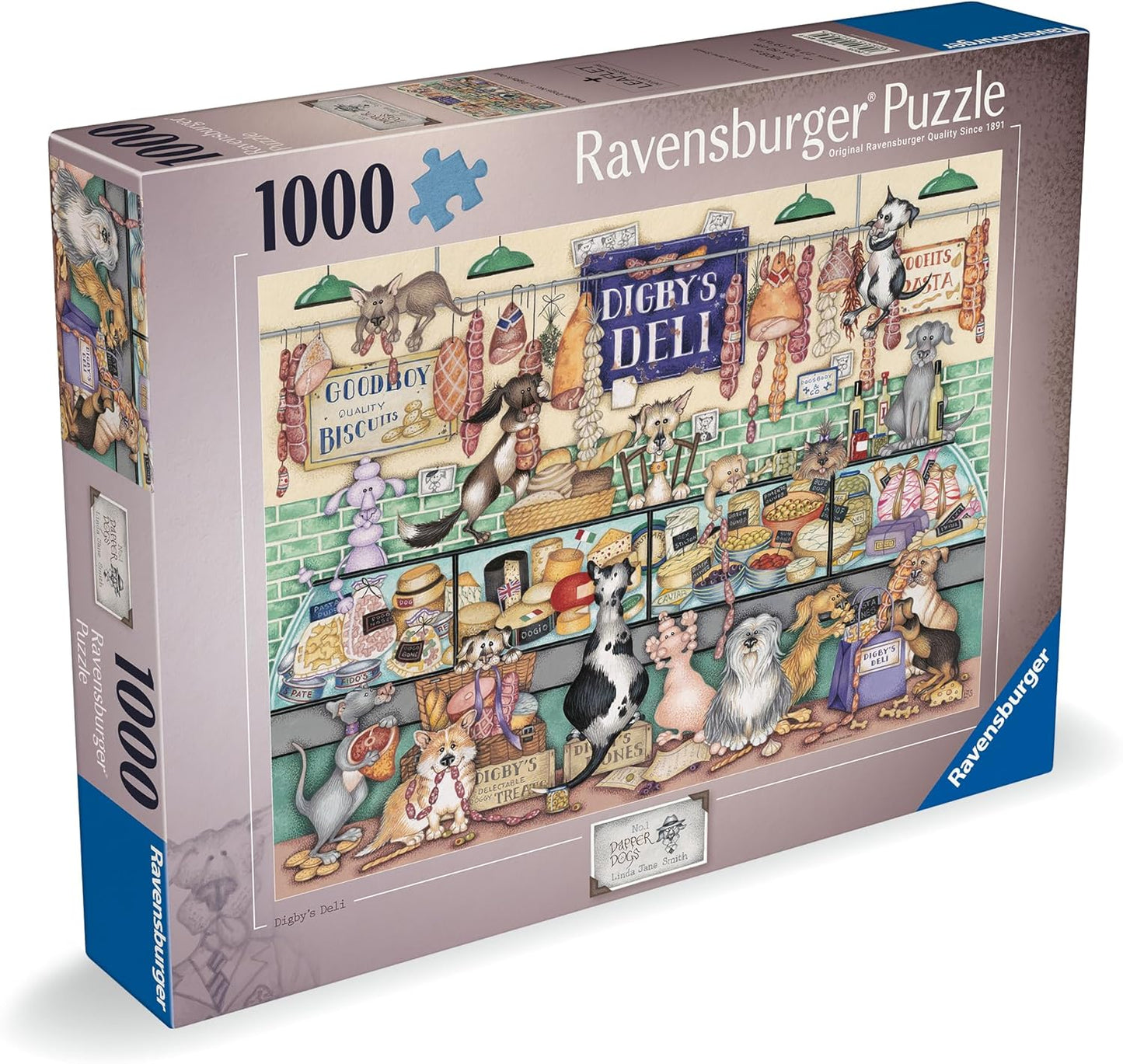 Ravensburger Dapper Dogs: No.1 Digby’s Deli, 1000 Piece Puzzle - Imported