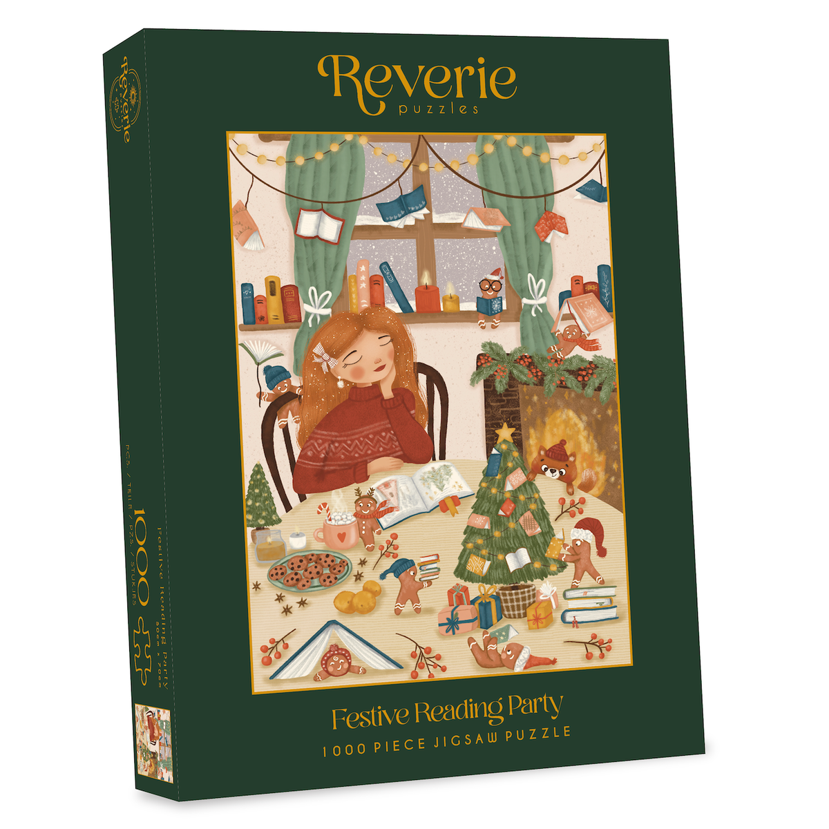 PRE-ORDER Reverie Festive Reading Party Jigsaw Puzzle, 1000 Piece Puzzle