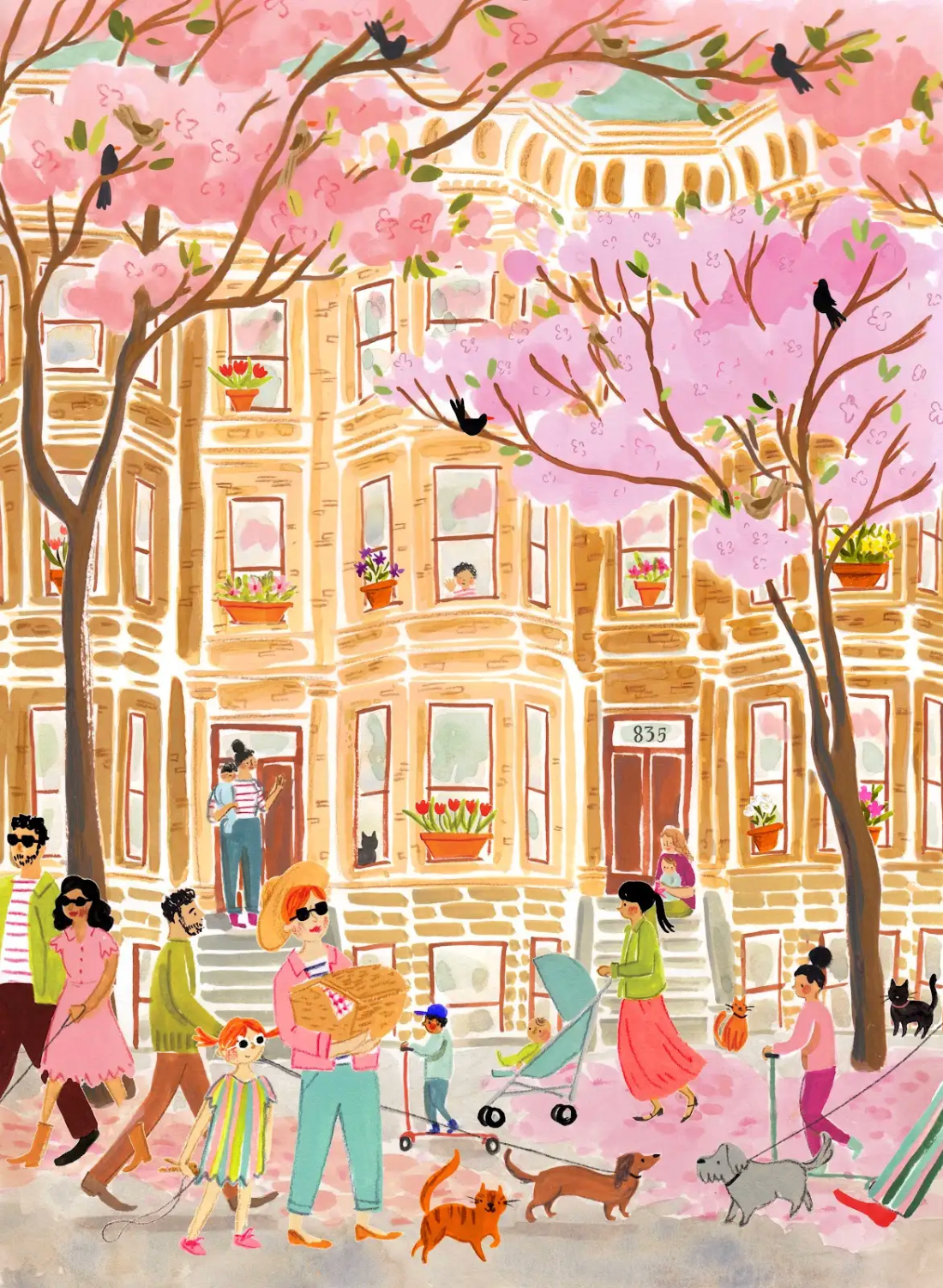 Puzzlefolk Petals and Pavement, 500 Piece Puzzle