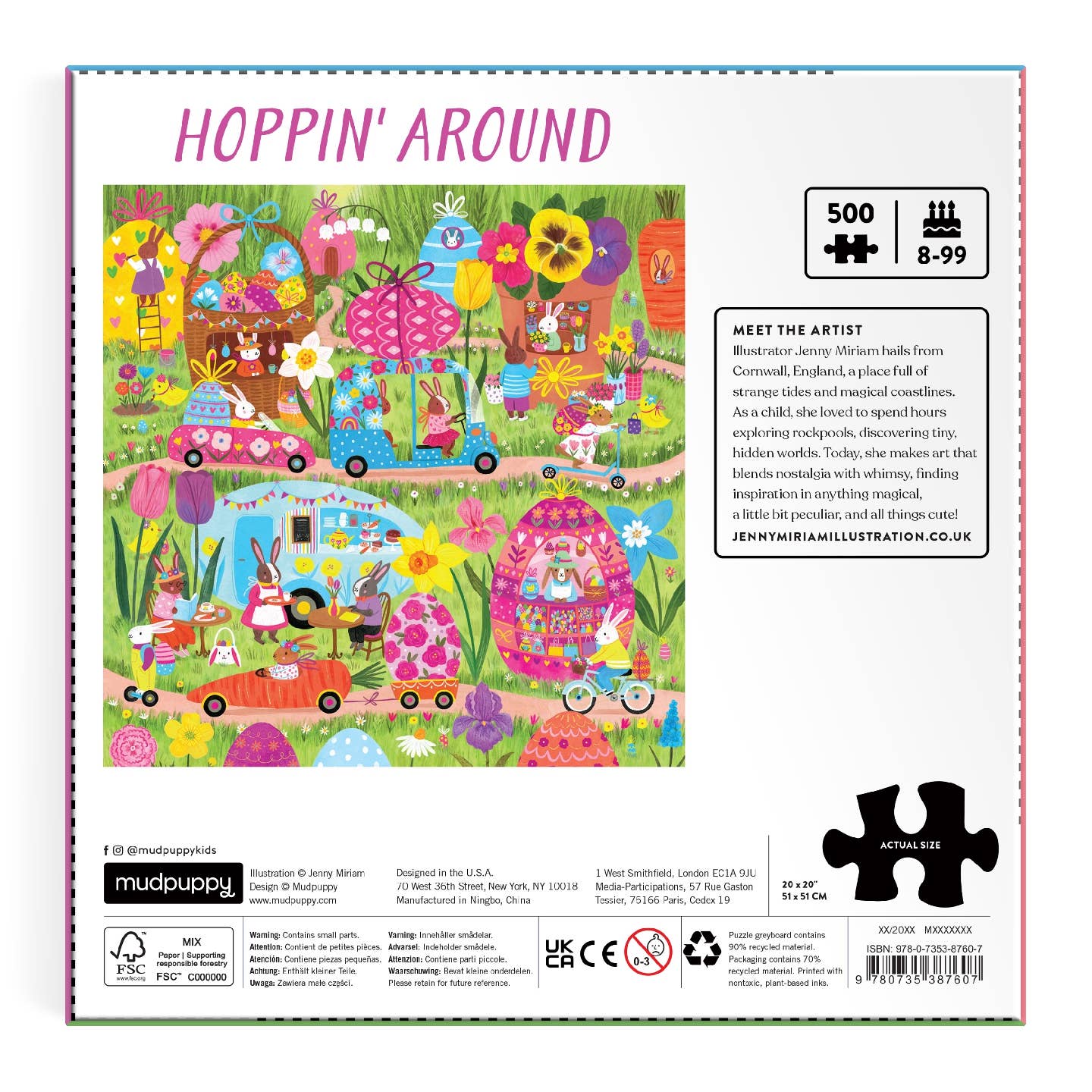 Mudpuppy Hoppin’ Around, 500 Piece Puzzle