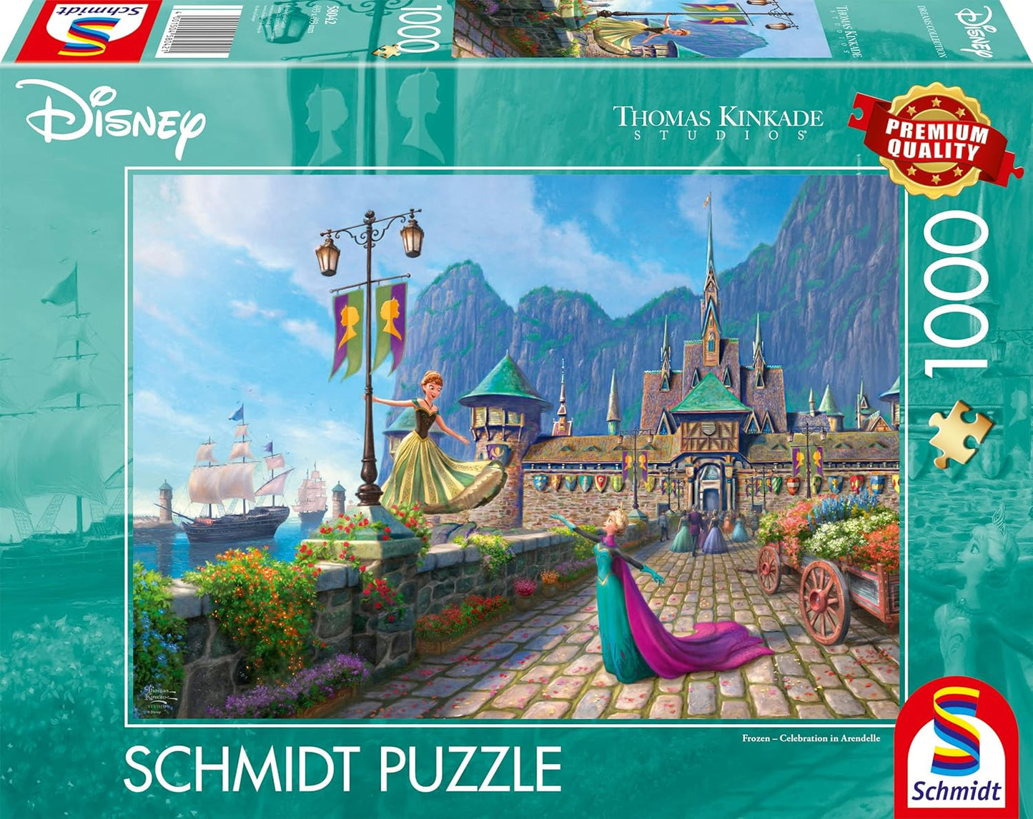 Schmidt Thomas Kinkade, Disney La Reine des Neiges, Fête à Arendelle, 1000 pièces