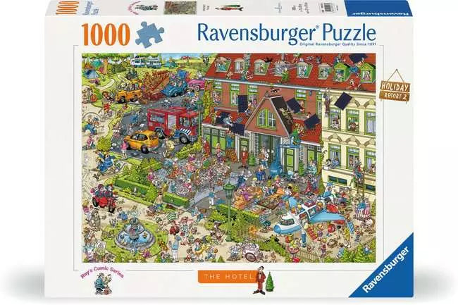 Ravensburger Ray's Comic Series, Holiday Resort: The Hotel, 1000 Piece Puzzle - Imported