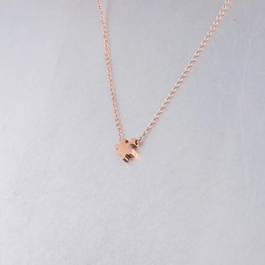 Puzzle Piece Necklace, Rose Gold Plated