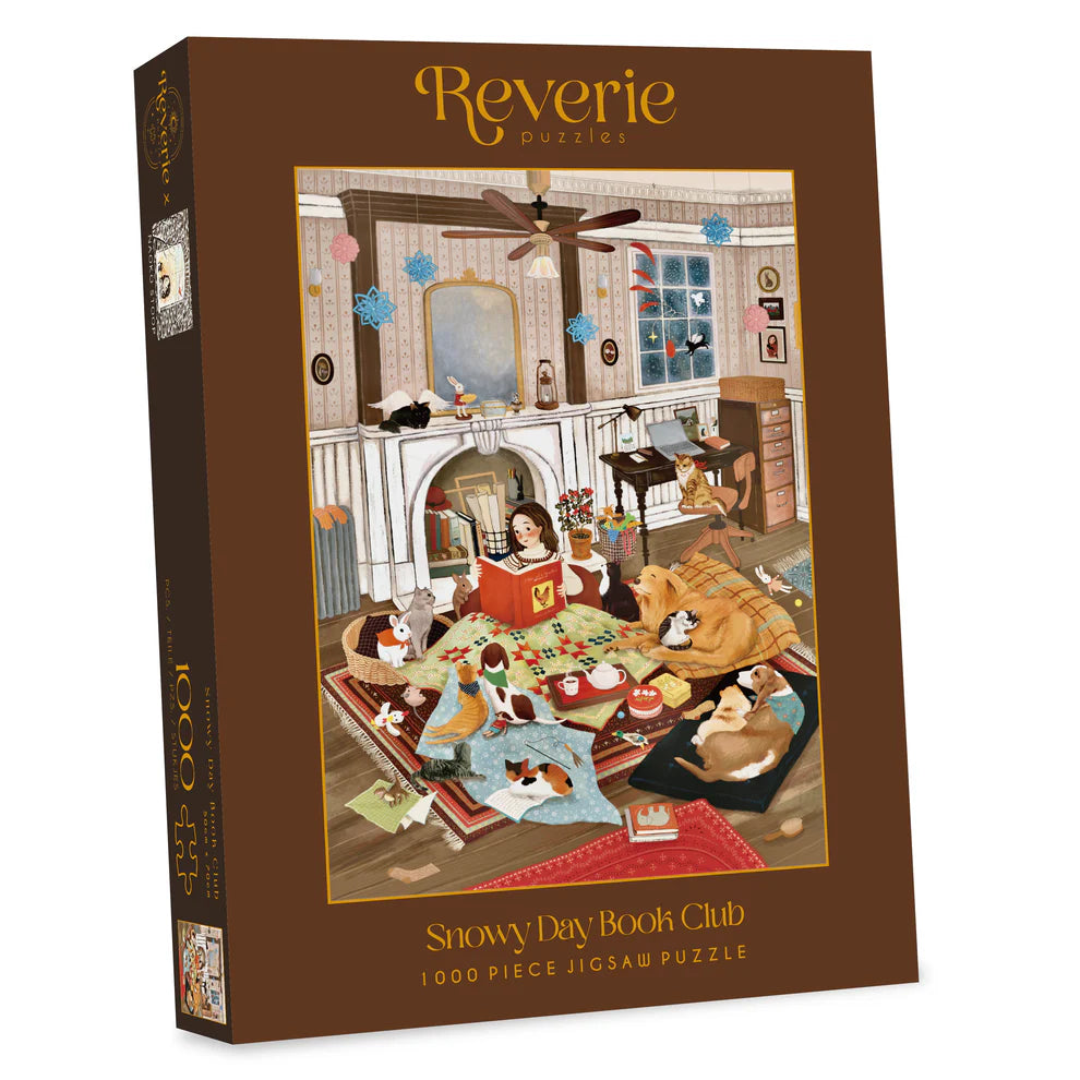 Reverie Snowy Day Book Club, 1000 Piece Puzzle