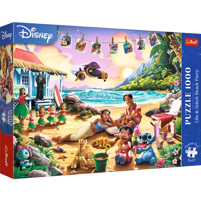 Trefl Disney Lilo & Stitch Beach Party, 1000 Piece Puzzle - Imported