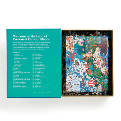 Galison Search and Find: Where’s ________? Curious and Far Out Places, 500 Piece Puzzle