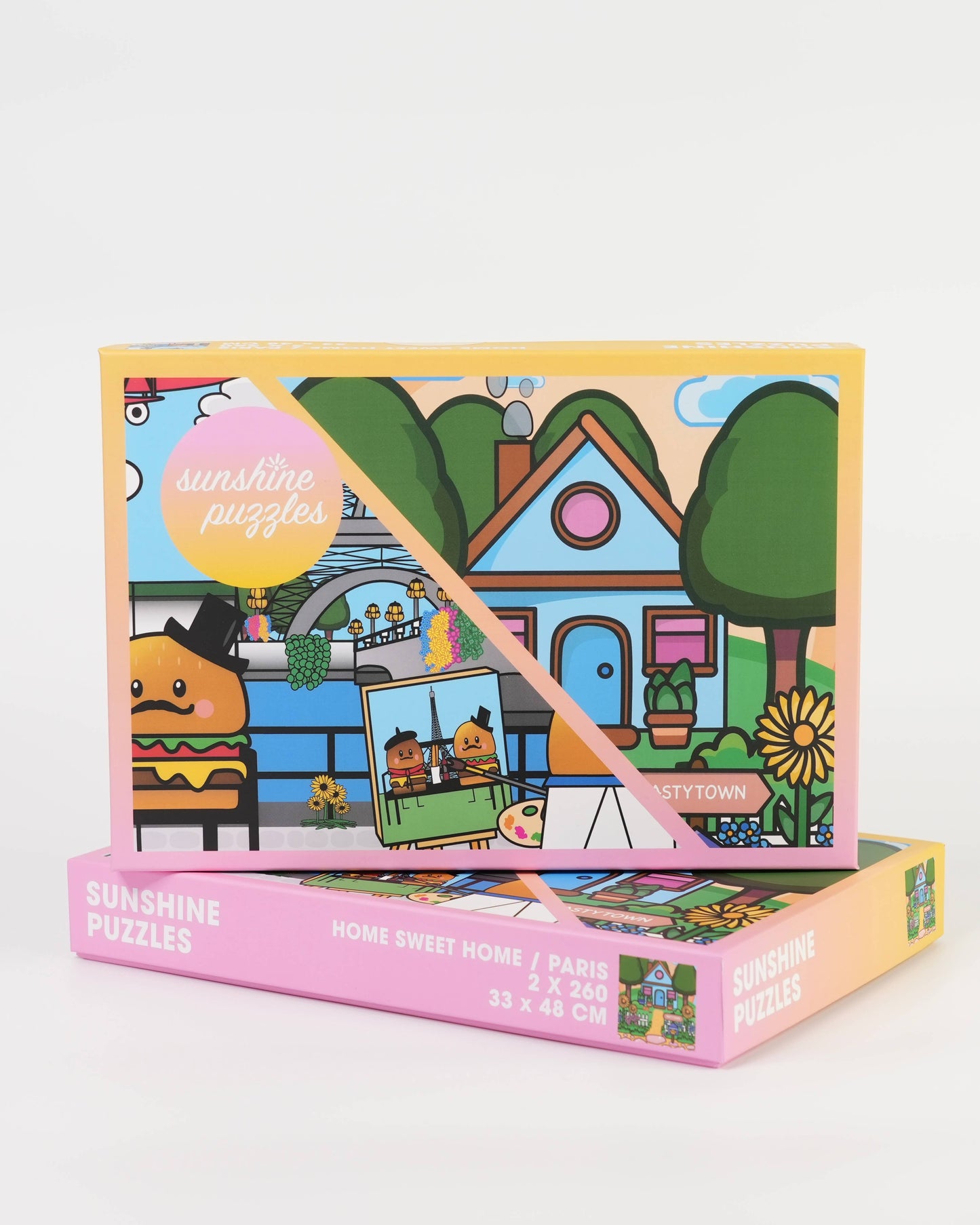 Sunshine Puzzles Home Sweet Home/ Paris, 2 x 260 Piece Puzzle