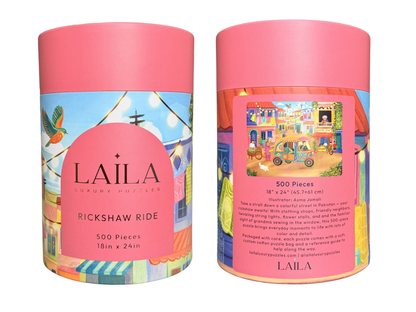Laila Luxury Puzzles Rickshaw Ride, 500 Piece Puzzle