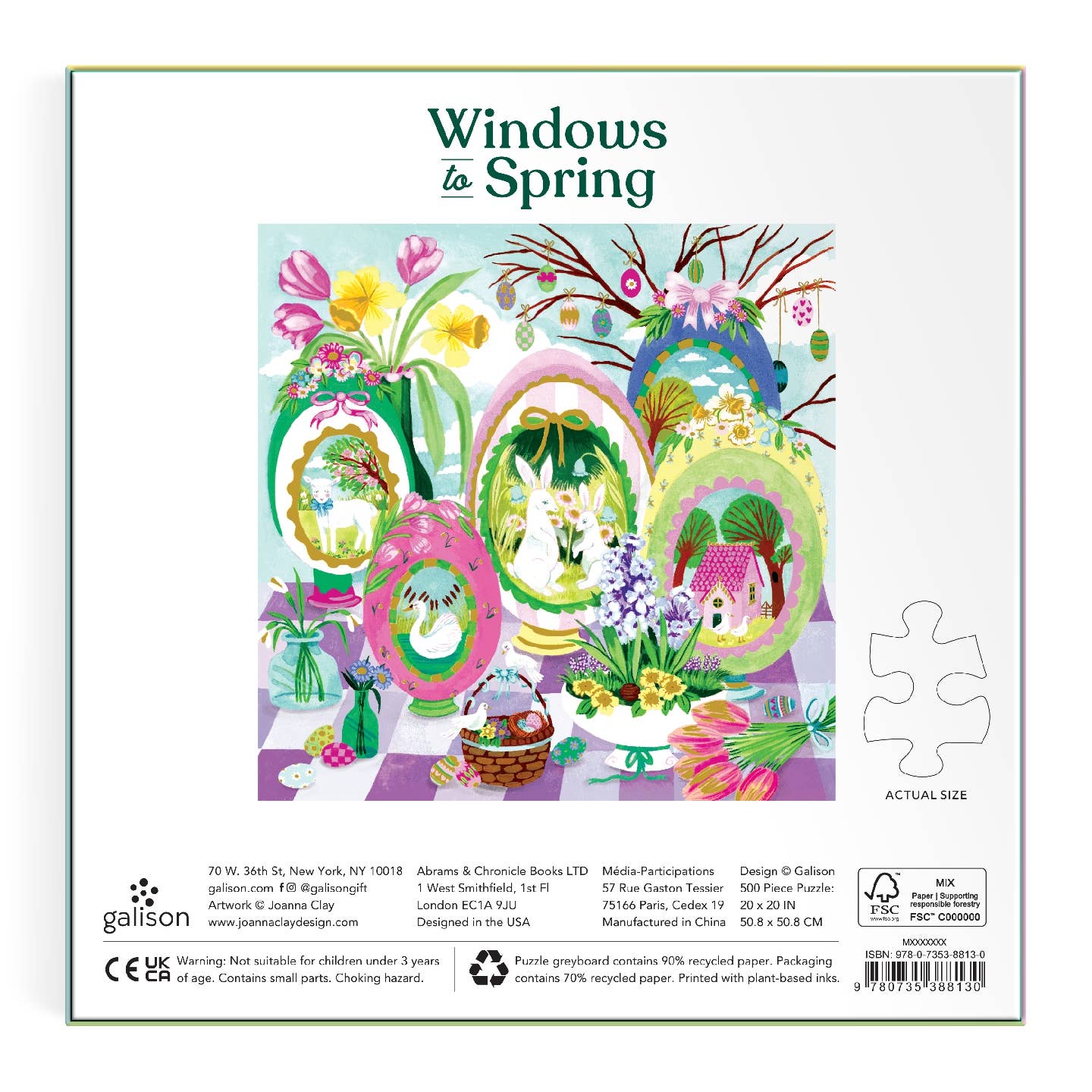 Galison Windows To Spring Foil, 500 Piece Puzzle
