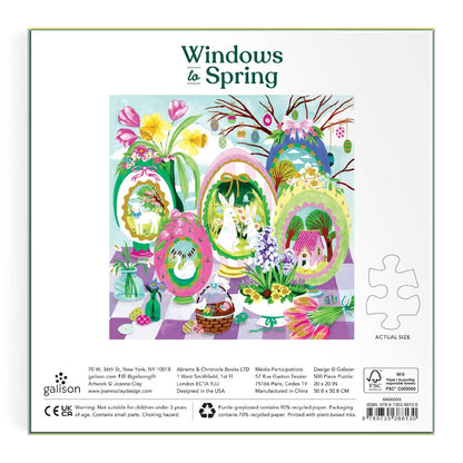 Galison Windows To Spring Foil, 500 Piece Puzzle