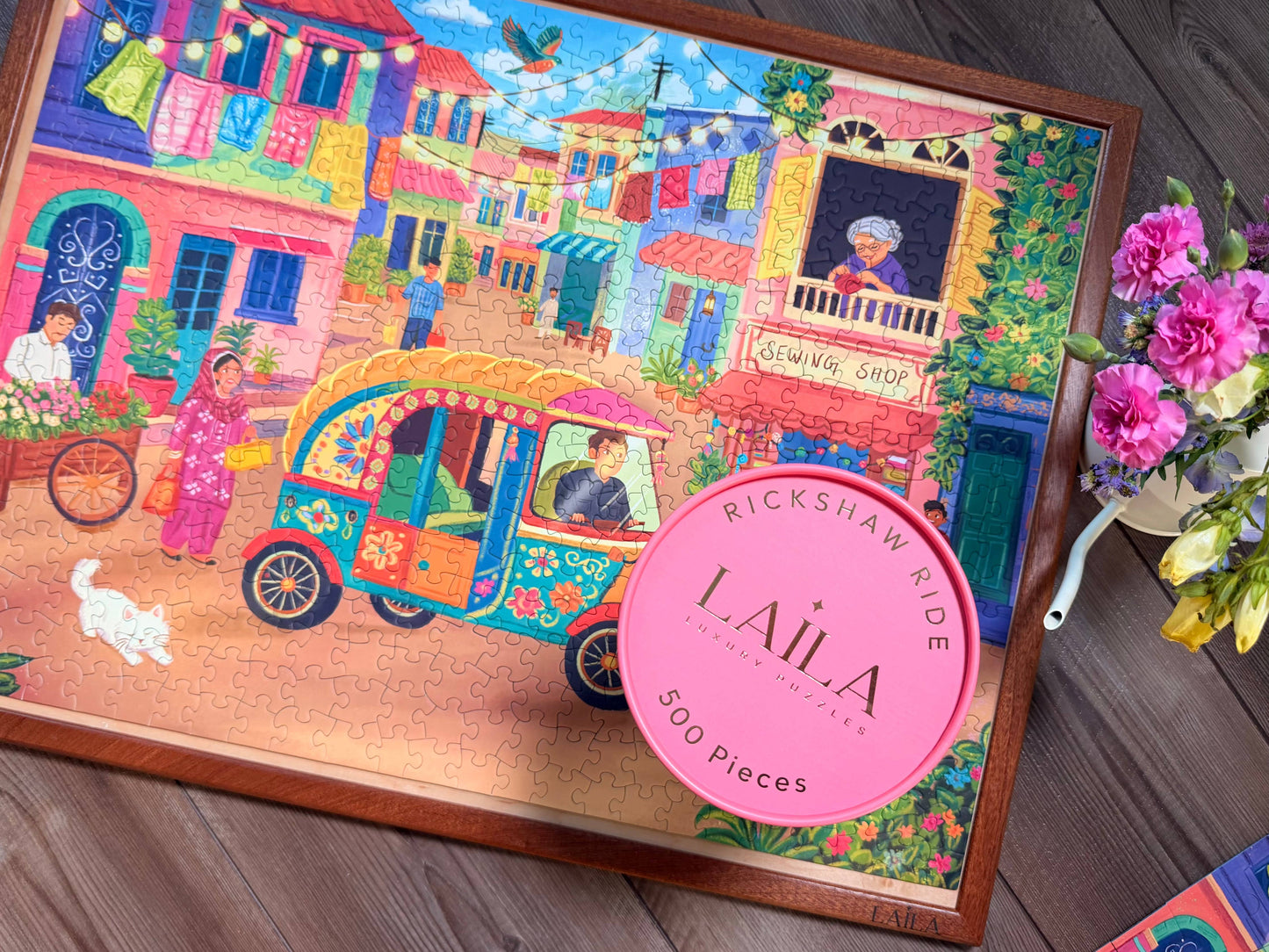 Laila Luxury Puzzles Rickshaw Ride, 500 Piece Puzzle