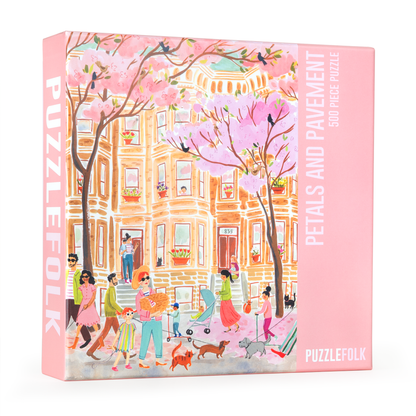Puzzlefolk Petals and Pavement, 500 Piece Puzzle