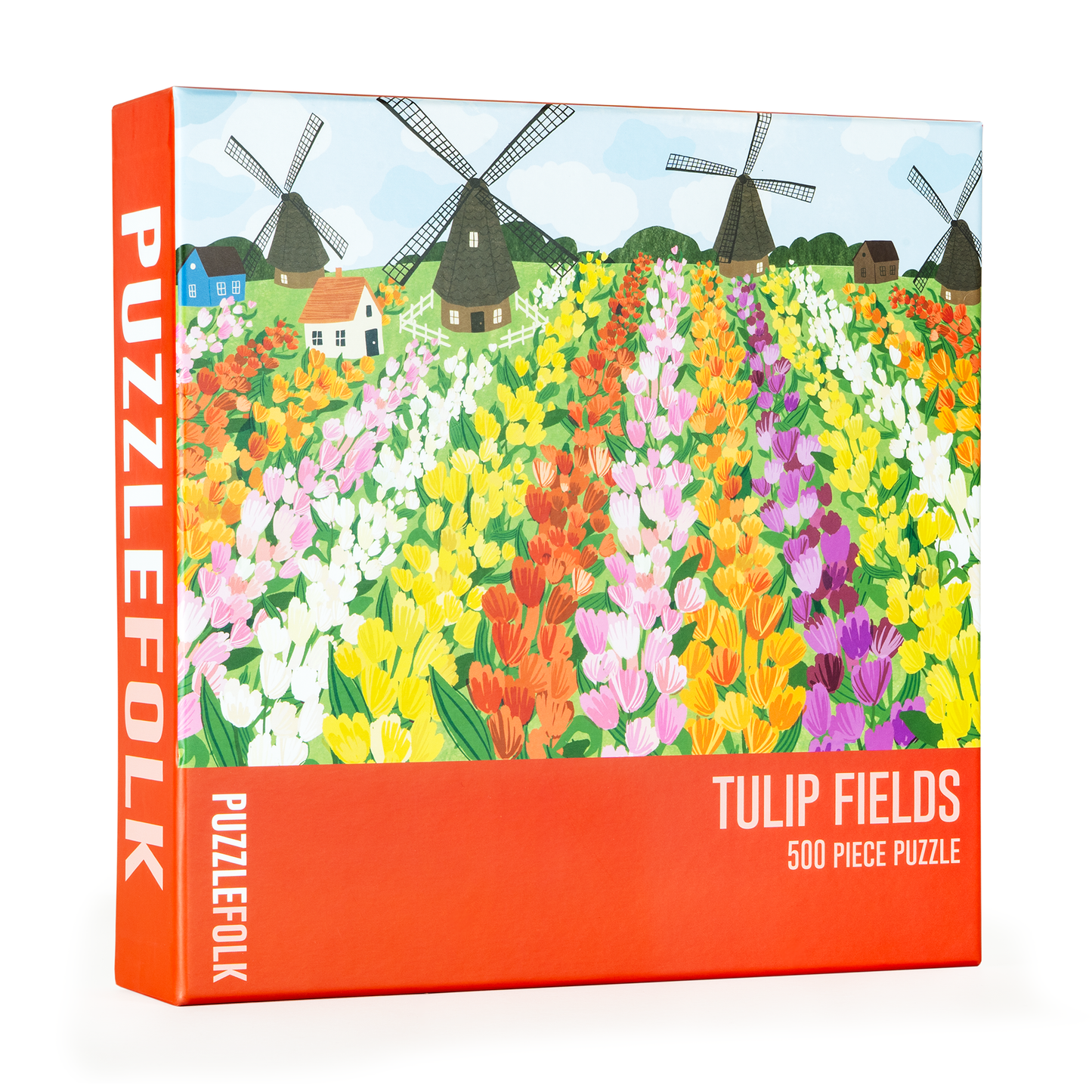 Puzzlefolk Tulip Fields, 500 Piece Puzzle