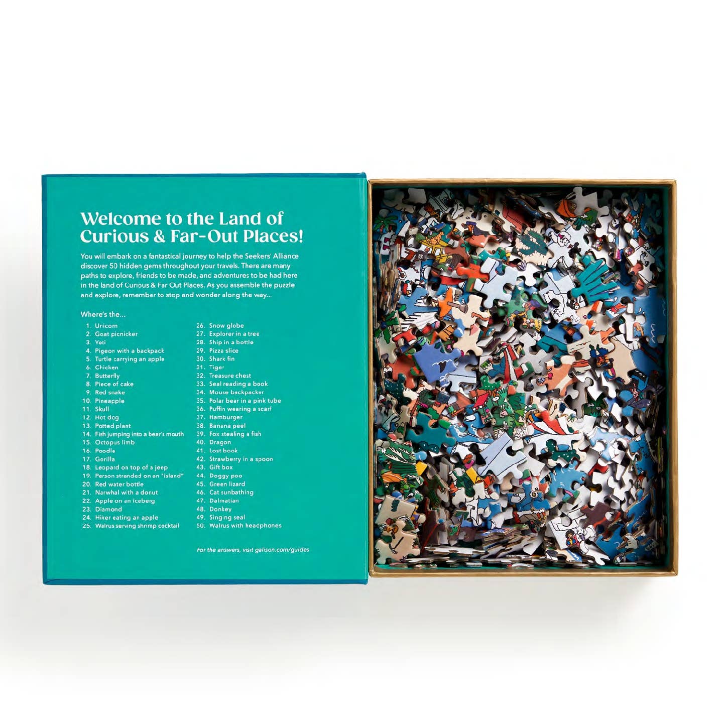 Galison Search and Find: Where’s ________? Curious and Far Out Places, 500 Piece Puzzle