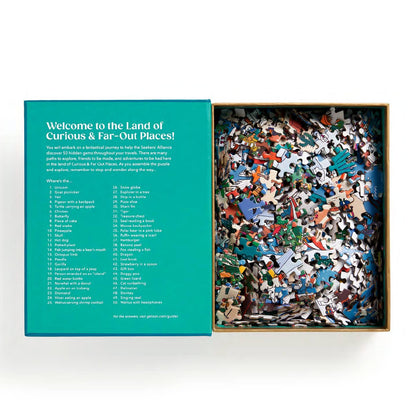 Galison Search and Find: Where’s ________? Curious and Far Out Places, 500 Piece Puzzle