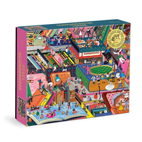 Galison Novel Neighborhood Foil, 1000 Piece Puzzle