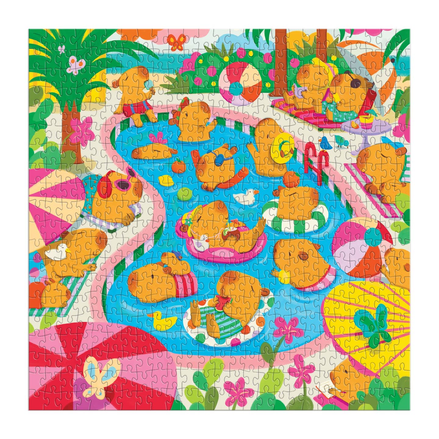 Mudpuppy Capybara Pool Day, 500 Piece Puzzle