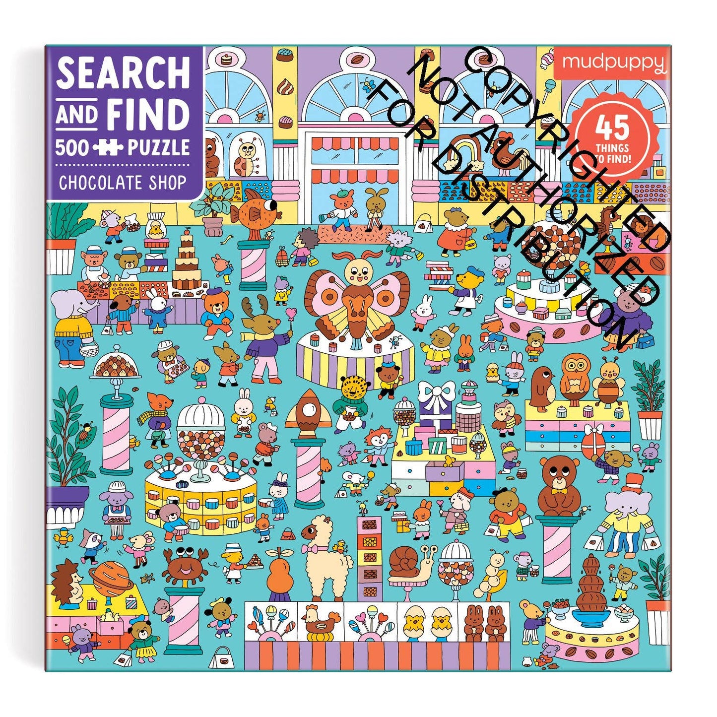 Mudpuppy Search and Find: Chocolate Shop, 500 Piece Puzzle