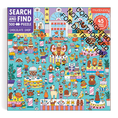 Mudpuppy Search and Find: Chocolate Shop, 500 Piece Puzzle