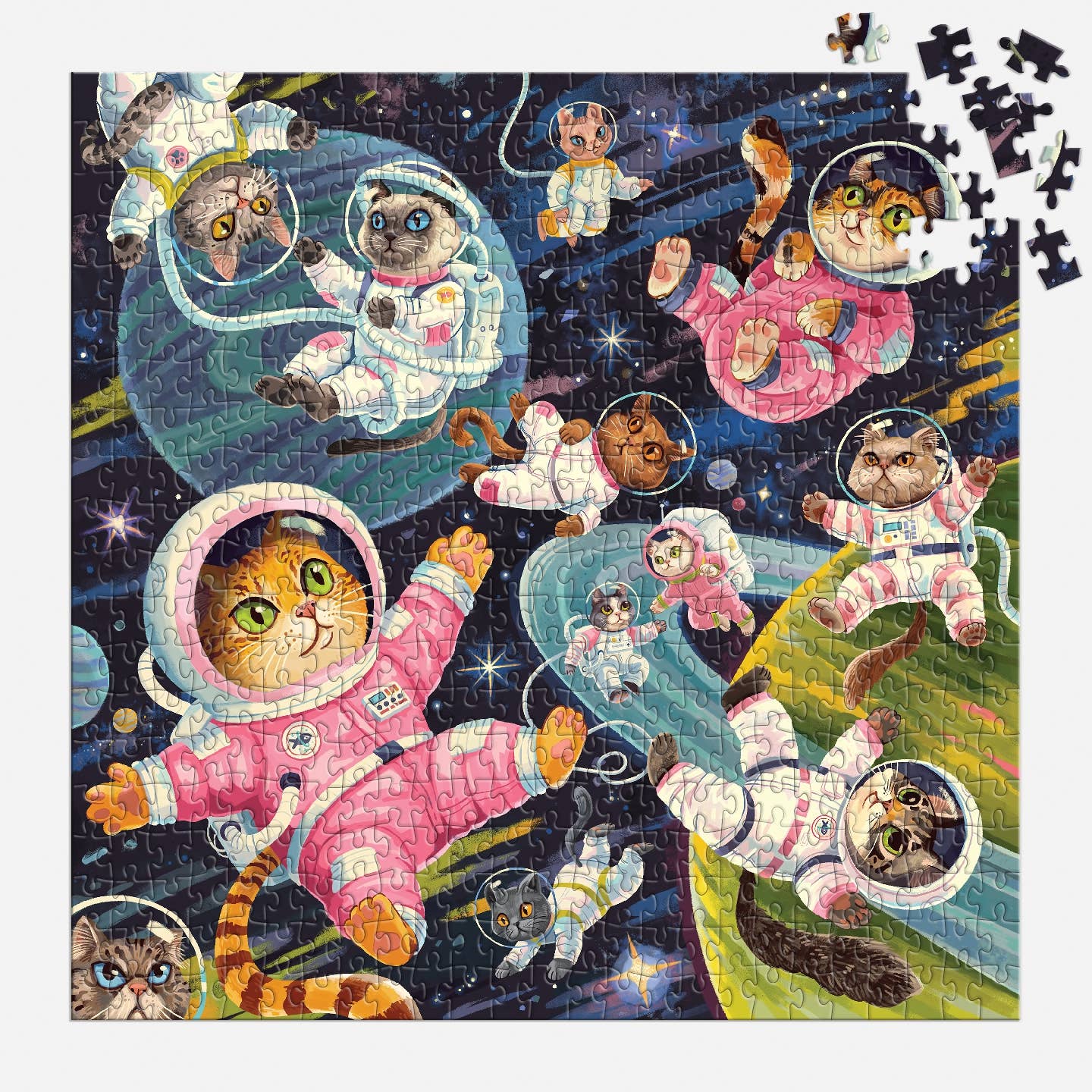 Galison A Space Meowdyssey, 500 Piece Puzzle