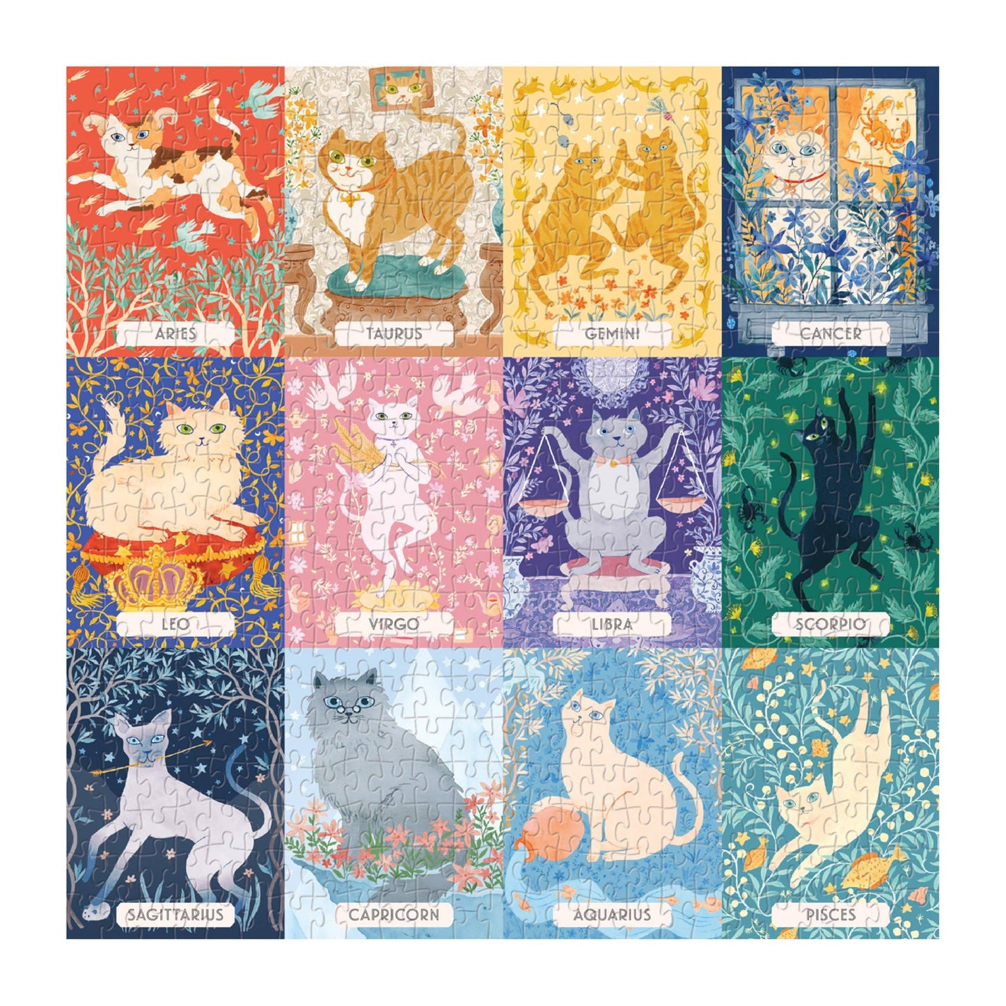 Galison Cat Zodiac, 500 Piece Puzzle