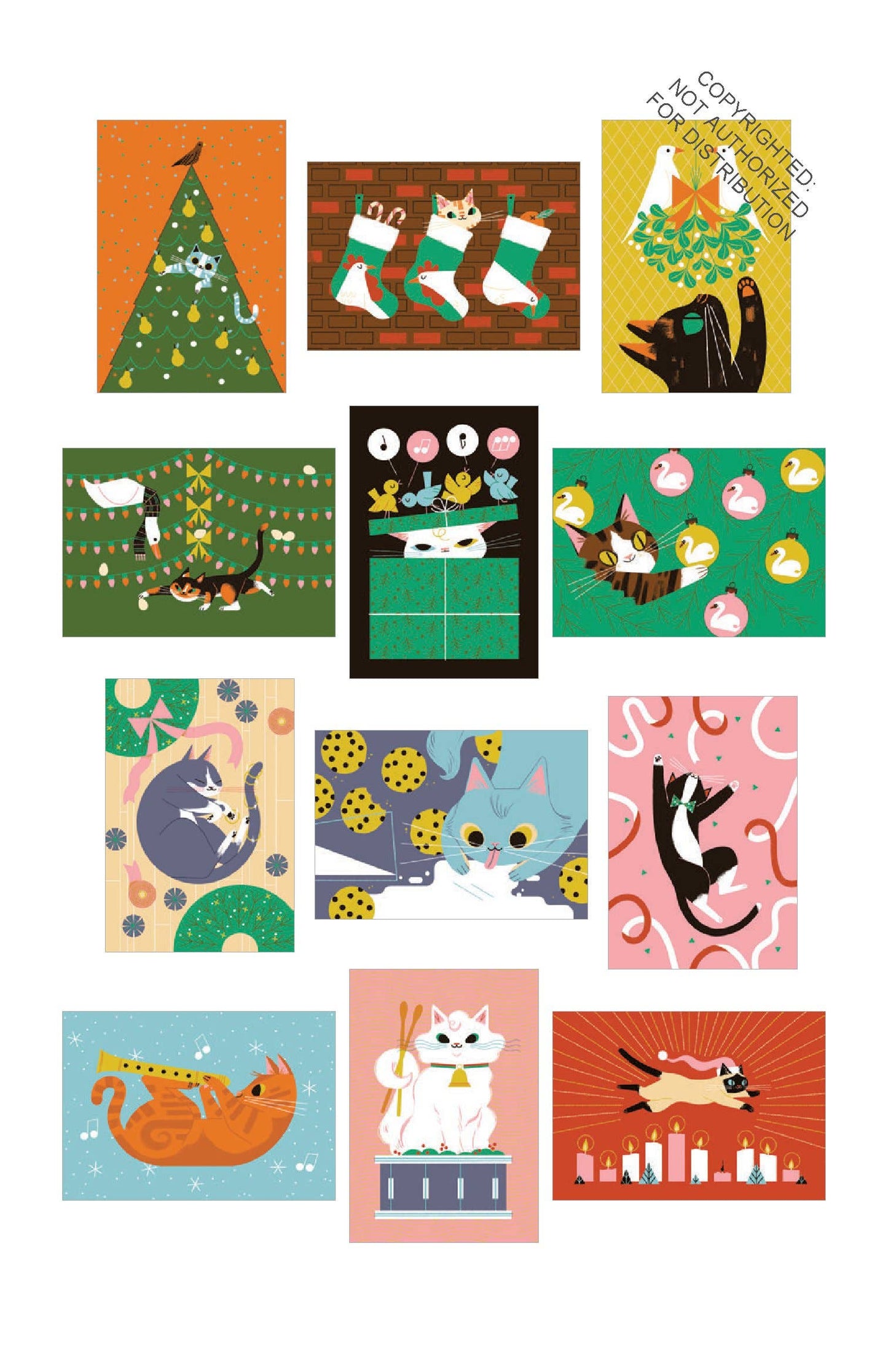 Chronicle Books 12 Puzzles in One Box: Twelve Days of Catmas