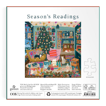 Galison Season’s Readings Foil, 500 Piece Puzzle