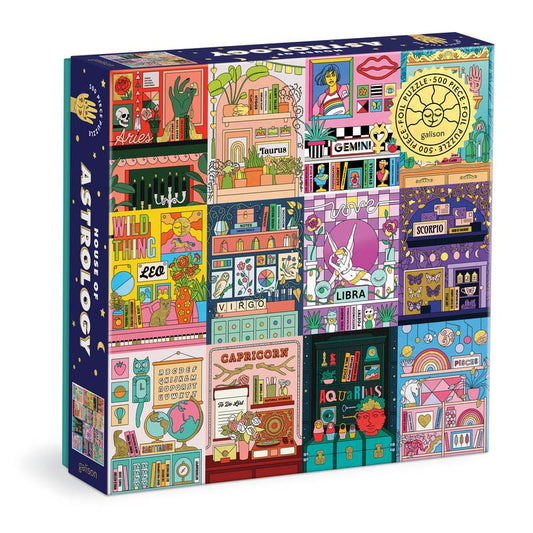 Galison House of Astrology Foil, 500 Piece Puzzle