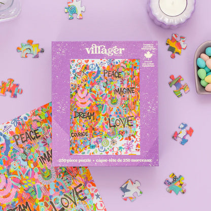 Villager Pink Graffiti, 250 Piece Puzzle
