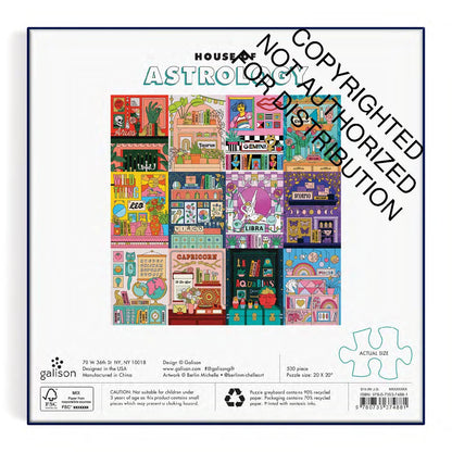 Galison House of Astrology Foil, 500 Piece Puzzle