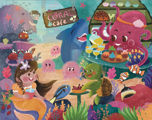 Laila Luxury Puzzles Coral Café, 100 Piece Puzzle