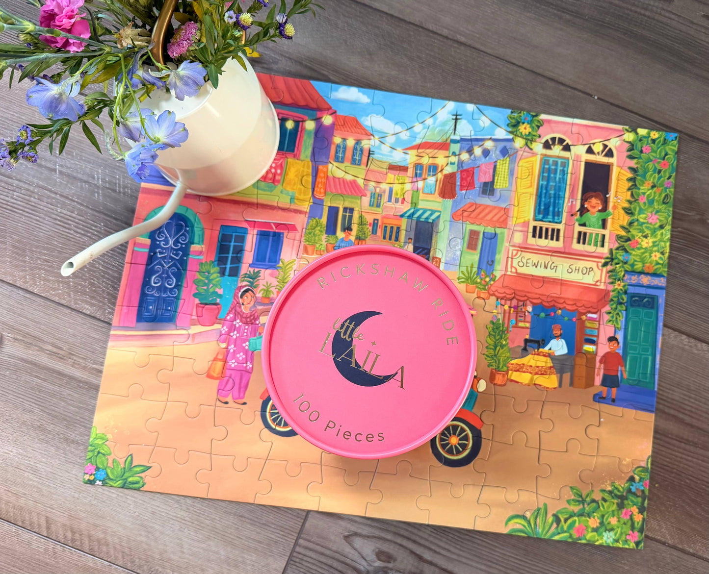 Laila Luxury Puzzles Rickshaw Ride, 100 Piece Puzzle