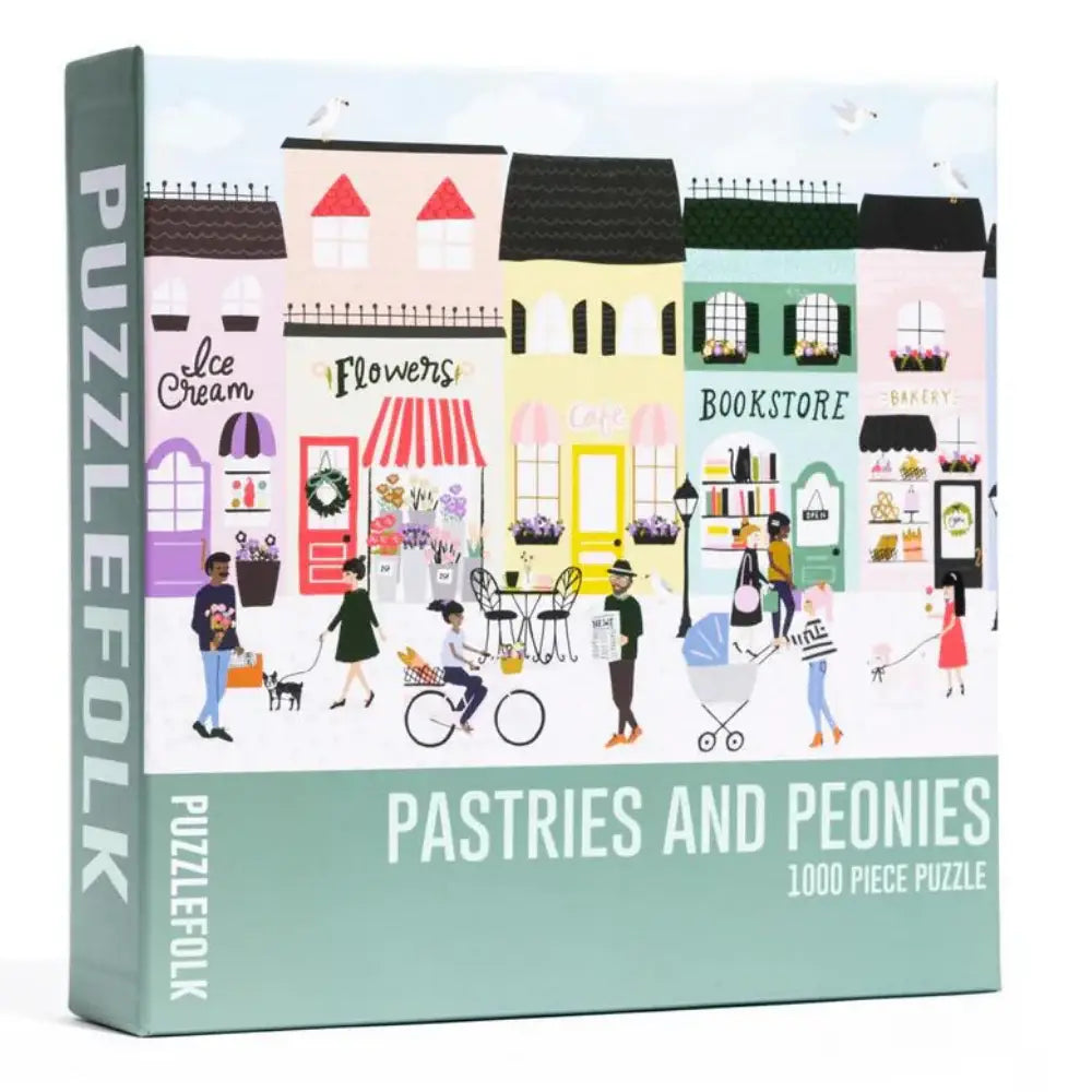 Puzzlefolk Pastries & Peonies, 1000 piece puzzle