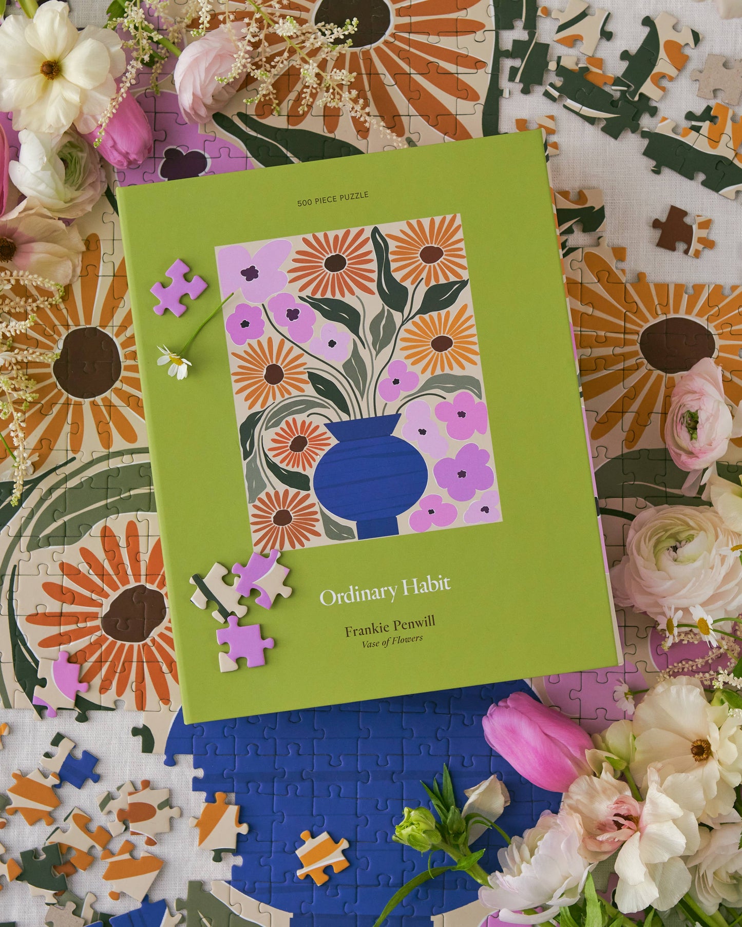 Ordinary Habit Vase of Flowers, 500 Piece Puzzle